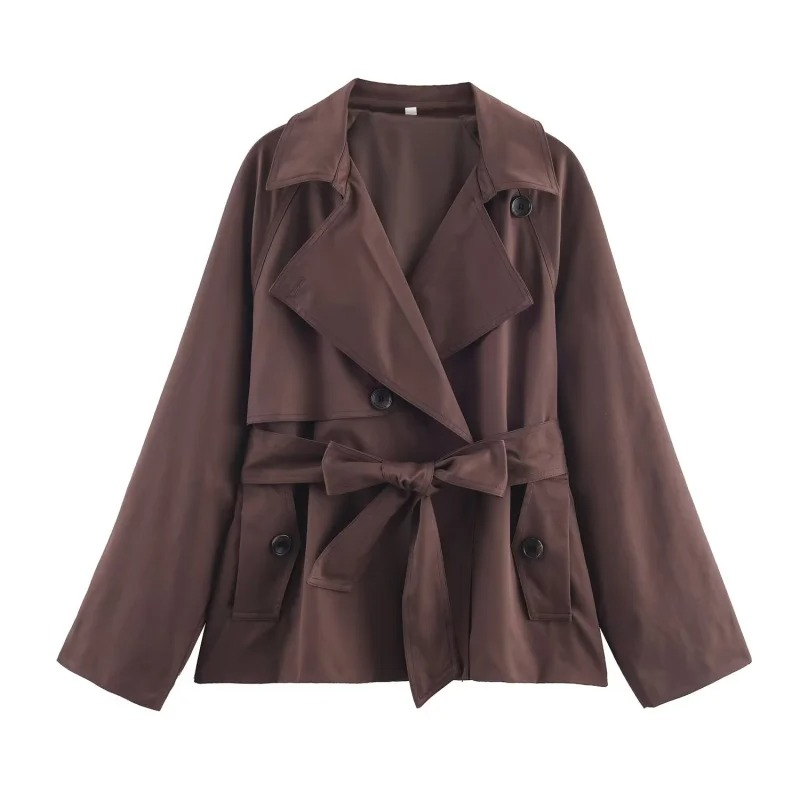 Trench Court Pour Femme Amawinc Inspiration Britannique Veste Polyvalente Pour Temps De Transition