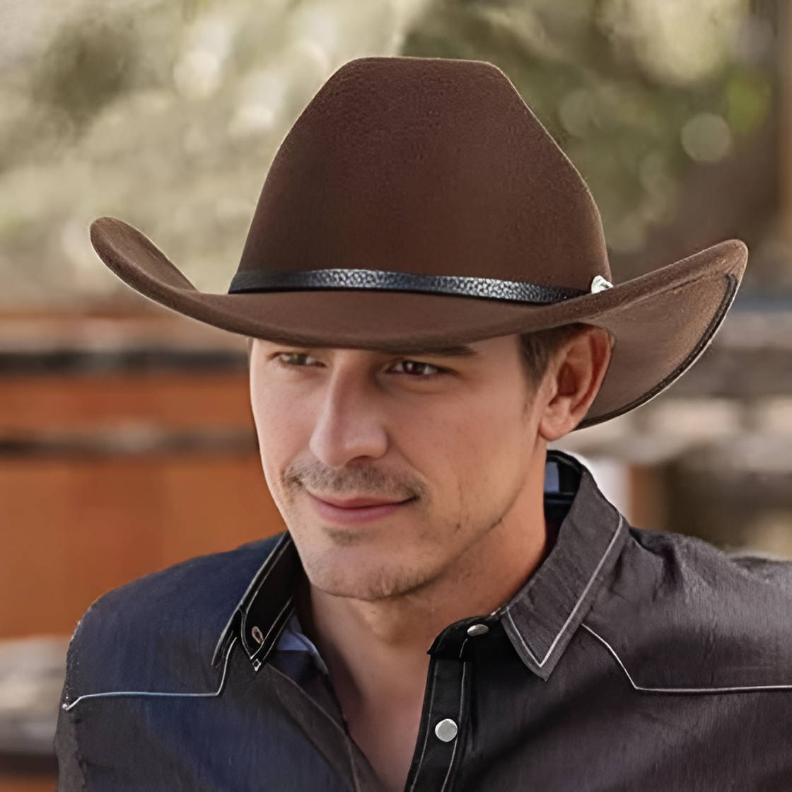 Chapeau Cowboy Homme Avec Bande En Cuir Style Western Pour Utilisation Quotidienne Extérieur