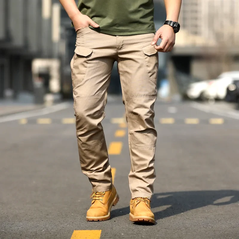 Pantalon Cargo Homme Coupe Décontractée Confort Coton Poches Multiples Utilitaire Design Amawinc