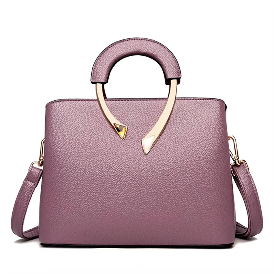 Amawinc Sac À Main En Cuir Grainé Synthétique Avec Poignée Métal Doré Poli Structure Élégante Pour Quotidien