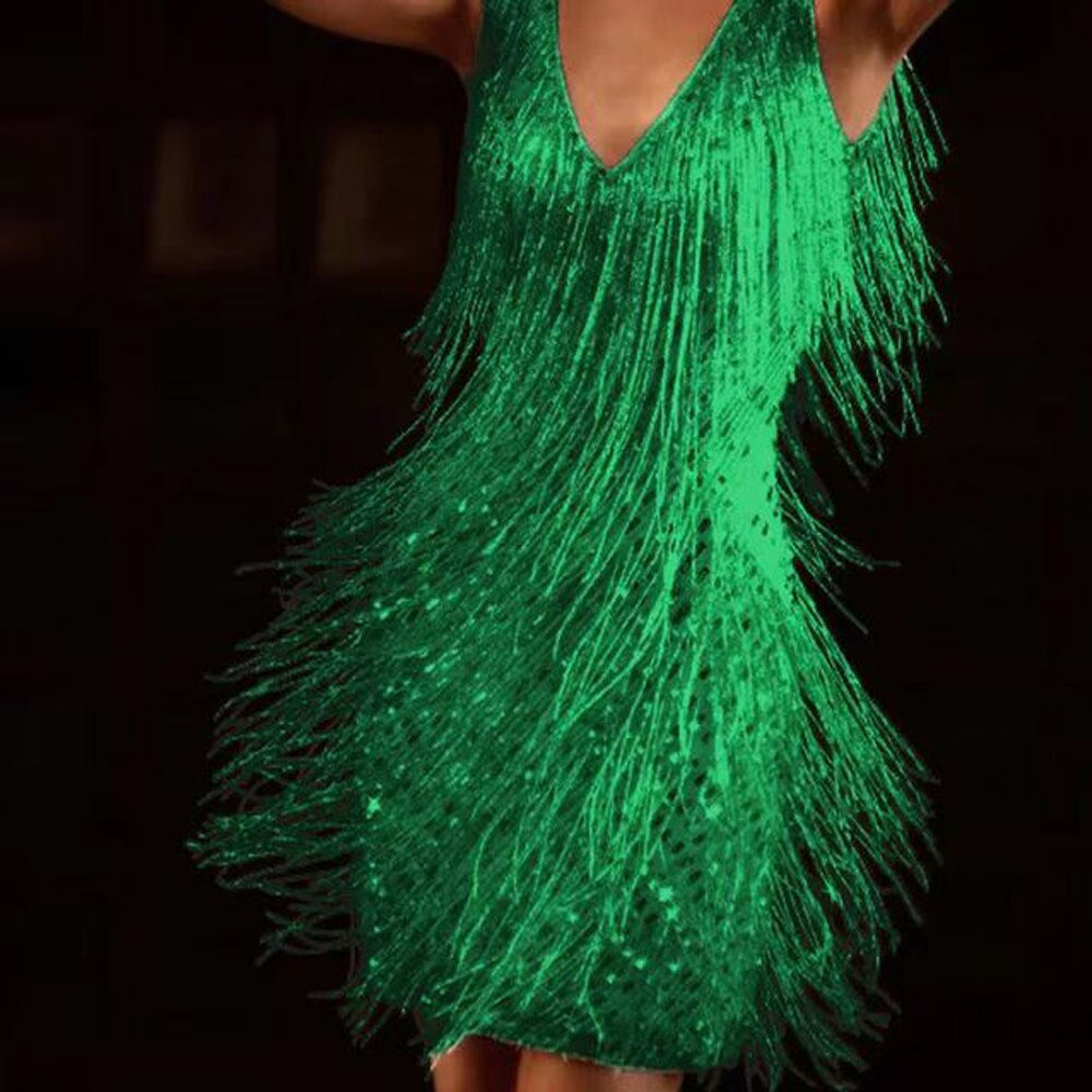 Frauen Partykleid: Funkelndes Quastenkleid von Fudus