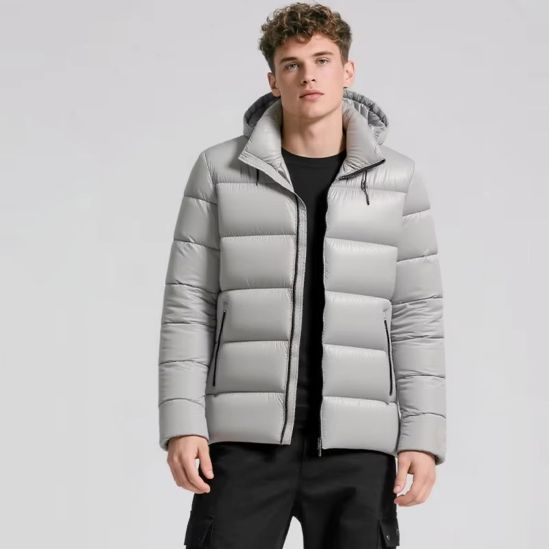 Amawinc Doudoune Matelassée Imperméable Avec Capuche Pour Homme Hiver Léger Isolation Chaude Protection Pluie Neige