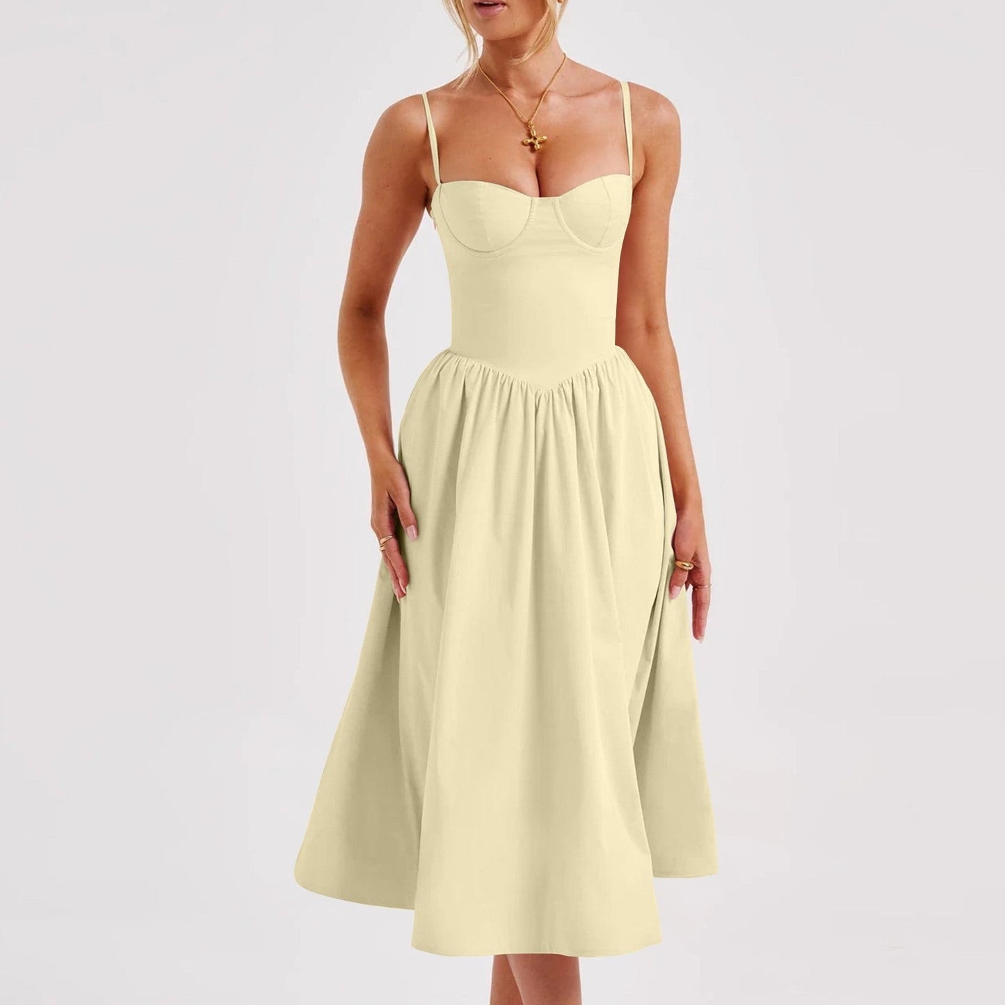 Fudus französisches langes Kleid im Retro-Hofstil