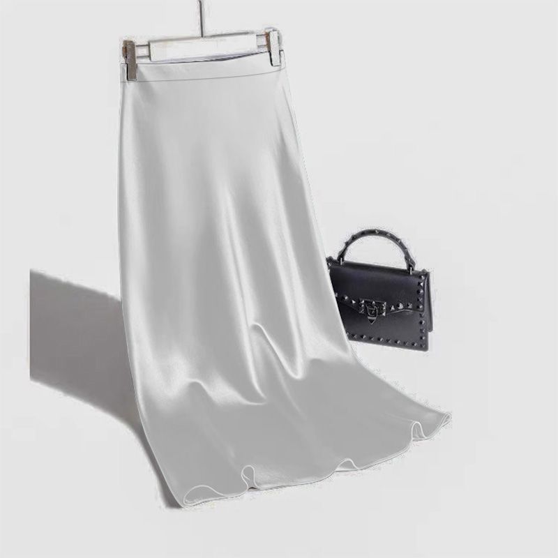 A-line Satin Skirt by Fudus
