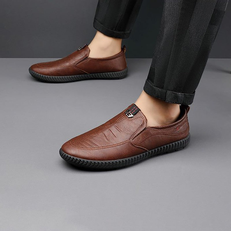 ALGER: Entspannte Glattleder-Loafer