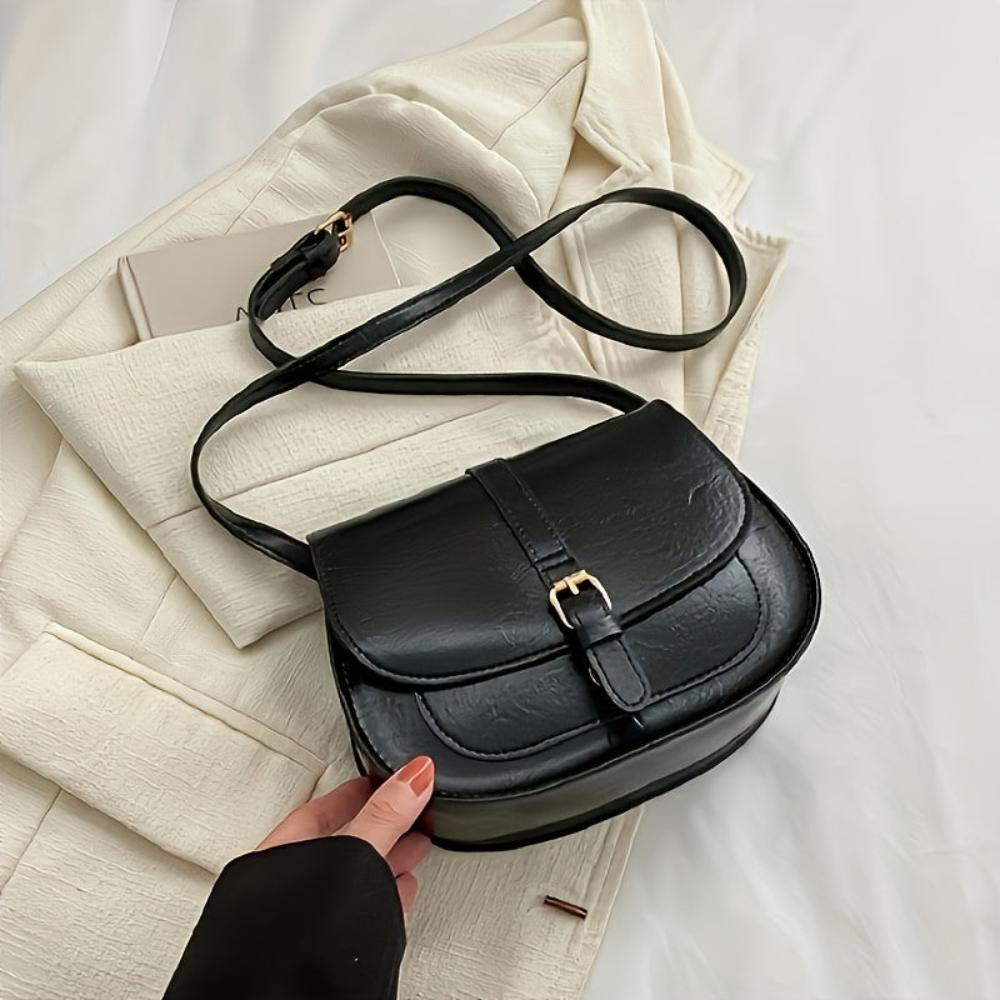 Amawinc Michele Sac Bandoulière En Cuir Végan Avec Bretelle Réglable et Fermeture À Boucle