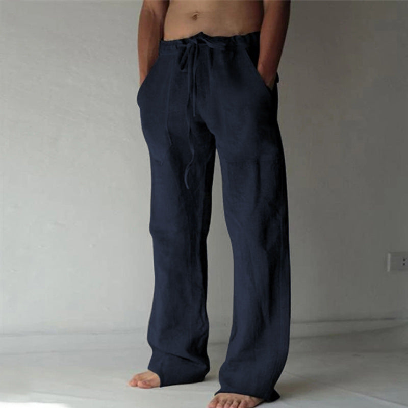 Leinenhose Anton: Einfarbige Herren Freizeithose