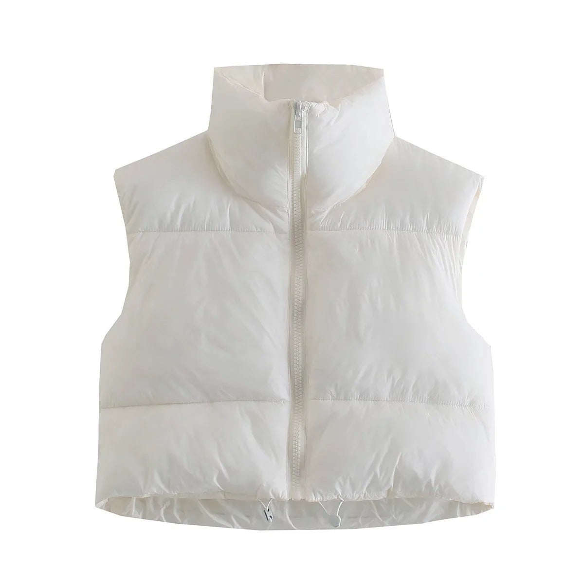 Gilet Sans Manches Matelassé Pour Femmes Léger Et Chaud Hiver Col Montant Style Inspiré Du Royaume Uni