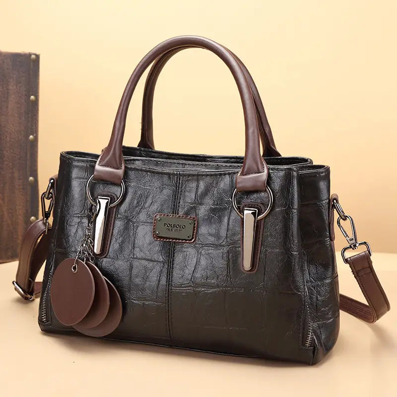 Amawinc Joyce Sac À Main Structuré En Simili Cuir Avec Texture Embossée Et Courroie Détachable Pour Toutes Saisons