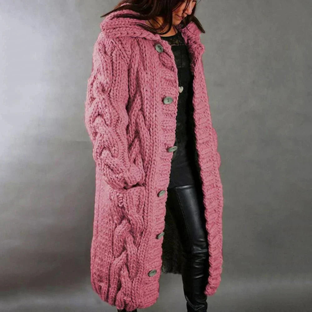 Jennifer Cardigan Tricot Long Pour Femme Hiver Chaleureux Amawinc Style Intemporel