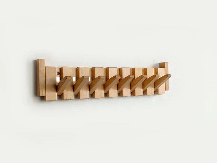 Porte-Manteau Mural Minimaliste En Bois Design Pour Entrée Et Chambre Rangement Élégant