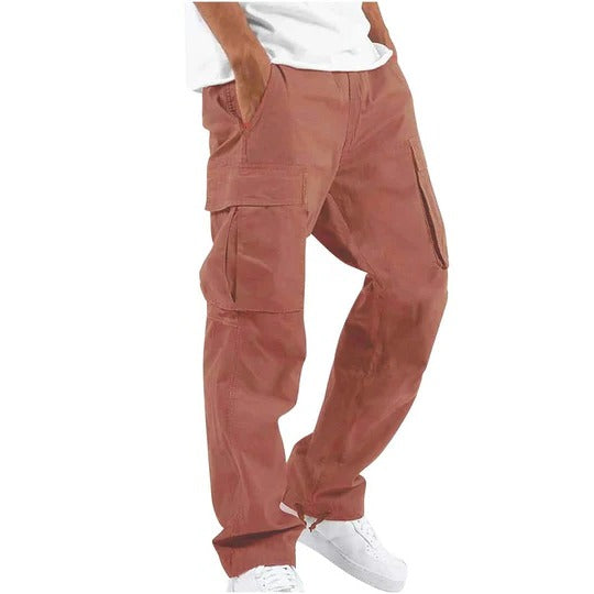 Pantalon Cargo Homme À Multiples Poches Durable Coupe Droite Pour Travail Et Vie Quotidienne