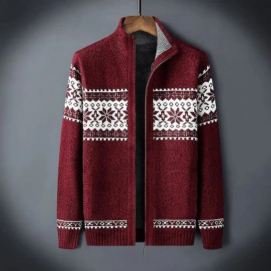 Manteau Hiver Pour Homme Avec Motif Flocons De Neige Longueur Intégrale Intérieur Doublé Capuche Réglable