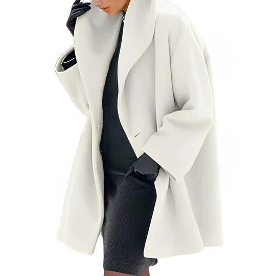Manteau D'Hiver Wrap Longueur Standard Avec Ceinture Doublure Complète Poches Obliques Silhouette Ligne A