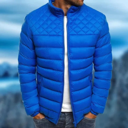 Veste Matelassée Homme Bleu Marine Résistante À L Eau Et Au Vent Légère Pour Activités Extérieures