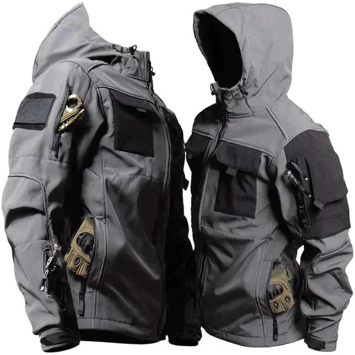 Veste Extérieure Résistante Au Vent Avec Poches Multiples Et Col Haut Pour Randonnée Plein Air Durable