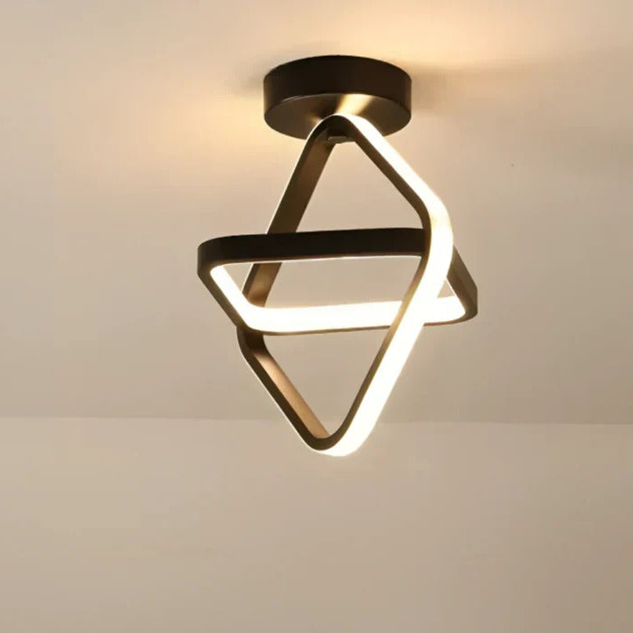 Éclairage LED Plafond Avec Anneaux Doubles Pour Intérieur Moderne Luminaire Minimaliste Avec Lumière Uniforme