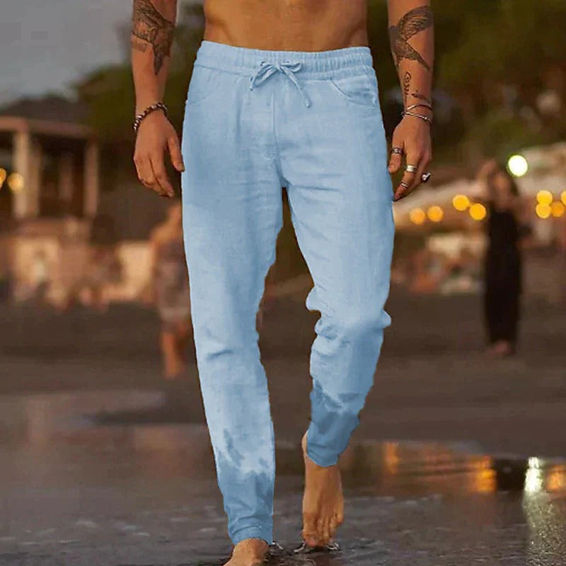Pantalon Homme Amawinc Léger Respirant Décontracté Style Intemporel Pour Temps Chaud Et Confort