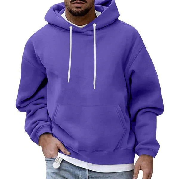 Sweat À Capuche Homme Avec Poche Frontale Capuche À Cordon Confort Décontracté Bleu Clair Par Amawinc