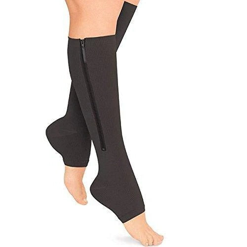 Chaussettes De Compression À Fermeture Éclair Amawinc Easy Wear 20-30 mmHg Soutien Graduel Pour Voyage Et Confort