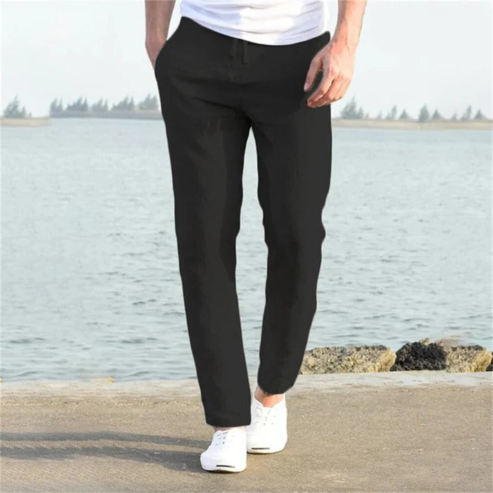 Pantalon Homme Léger Décontracté Pour Le Quotidien Confort Avec Tissu Respirant Et Coupe Droite