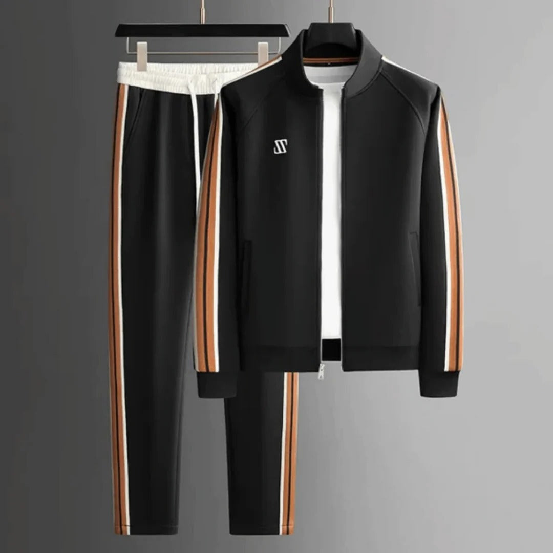 Survêtement Deux Pièces Zippé Pour Homme Veste Jogging Slim Fit Tenue Sportive Confort