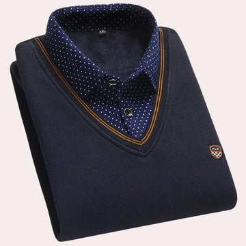 Pull En Maille À Col Chemise Pour Homme Collection Amawinc Smart Casual Pour Port Quotidien