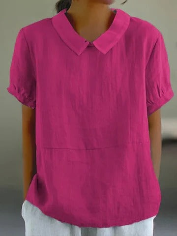 Top Femme Couleur Unie Minimaliste Léger Confort Quotidien Idéal Été Décontracté Pour Toutes Occasions