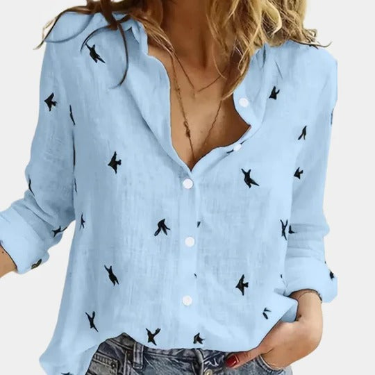 Chemise À Manches Longues Avec Fermeture Boutons Coupe Droite Polyvalente Pour Le Quotidien Confortable