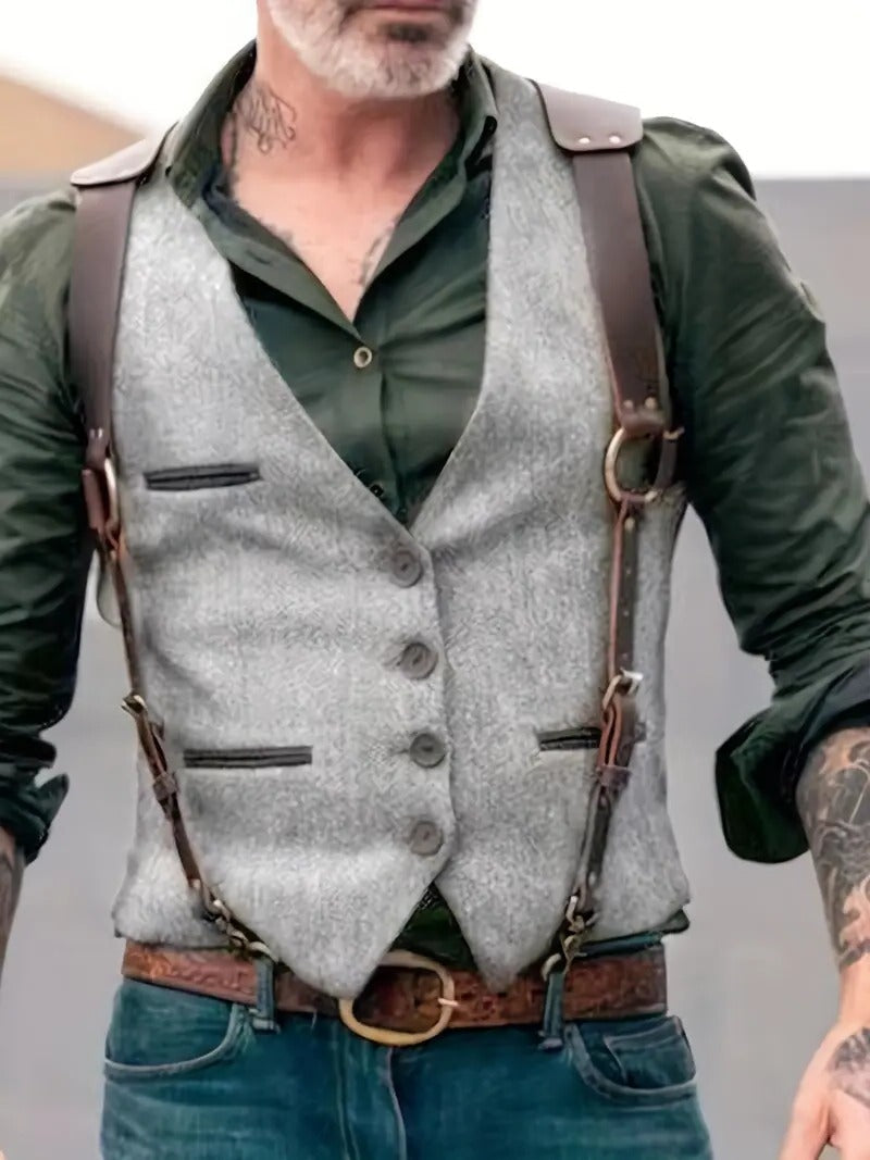 Gilet Traditionnel Pour Homme Amawinc Vintage Inspiré Silhouette Gilet Pour Tenue Intemporelle