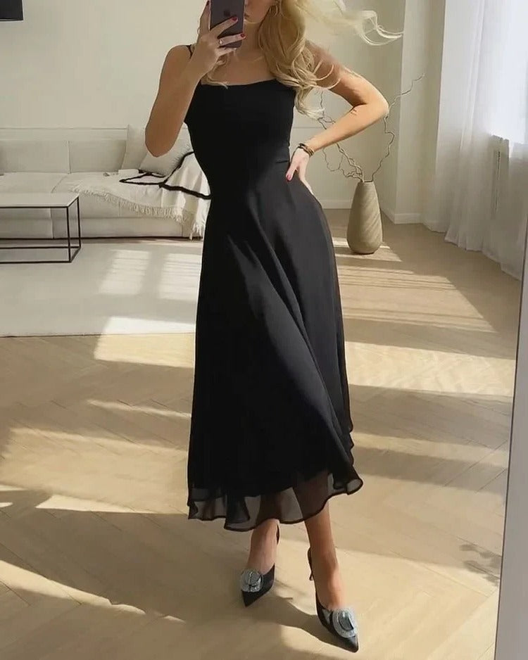 Robe Élégante Amawinc Sans Manches Avec Encolure Carrée Pour Occasions Sociales Polyvalente
