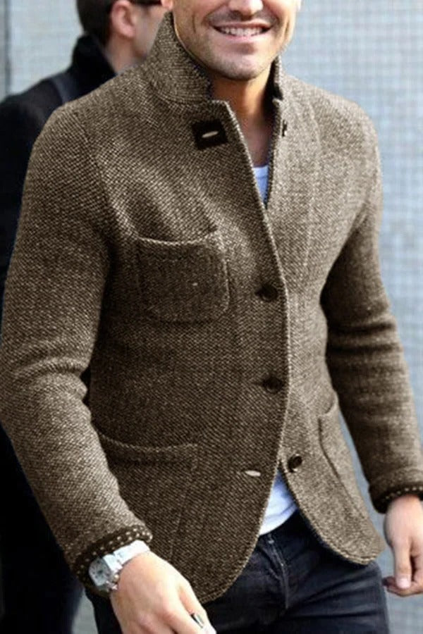 Blazer Classique Avec Charme Vintage Pour Un Look Poli Confortable Et Sobre Idéal Pour Bureau Et Déplacements