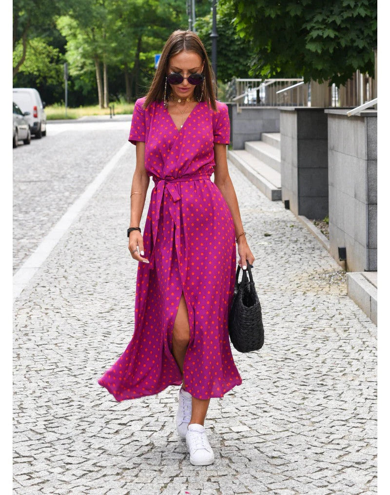 Robe Sans Manches À Décolleté En V Midi Léger Pour Été Élégance Quotidienne Et Style Sans Effort Amawinc