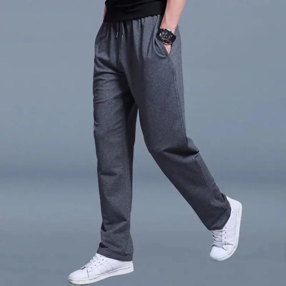 Pantalon de Jogging Homme Confortable Pour Tous les Jours en Mélange Coton et Polyester Avec Taille Élastique Poches