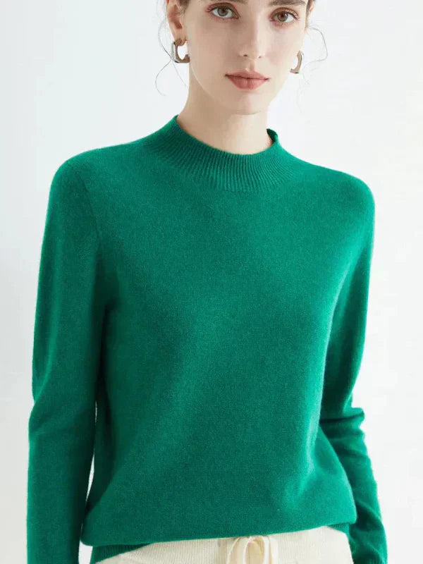 Pull Pour Femmes En Laine Mélangée Coupe Regular Manches Longues Col Rond Côtelé Nordisk Flair