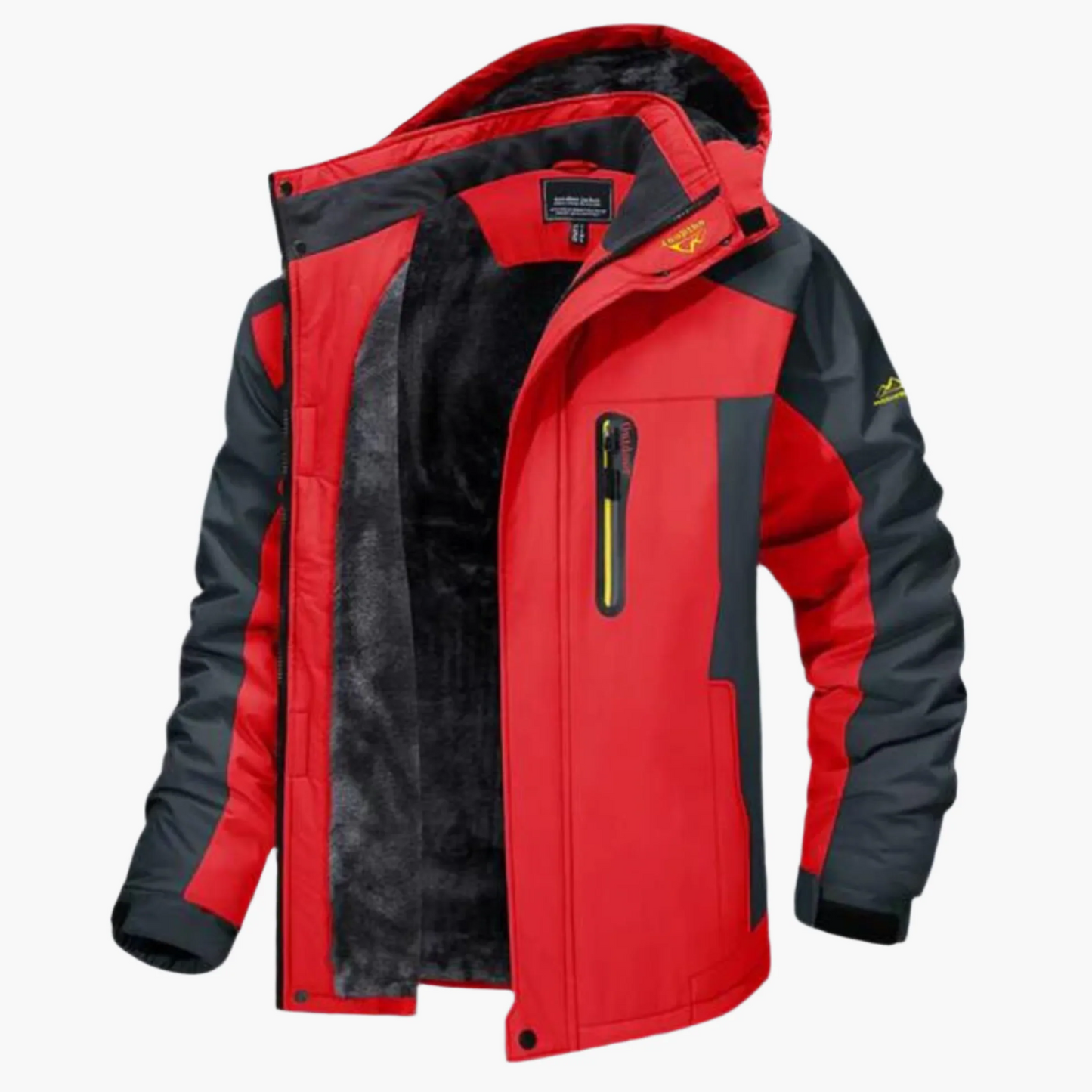 Veste Homme Outdoor Amawinc Nordisk Flair Étanche À Capuche Doublure Polaire Décontractée Mi Longue