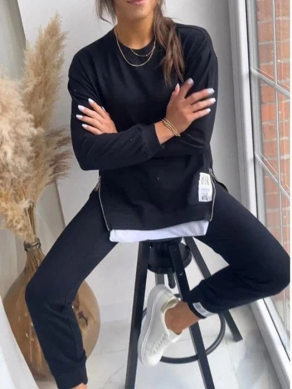 Ensemble Deux Pièces Femme Loungewear Sweat Oversize Et Joggers Tapered Coton Mélangé Confort Nordisk Flair