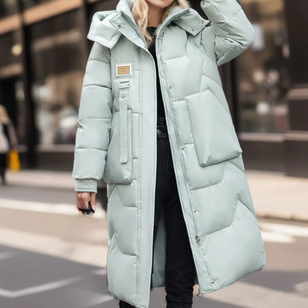 Manteau Matelassé Pour Femme Oversize Capuche Longueur Intégrale Résistant À L Eau Chaleur Confortable