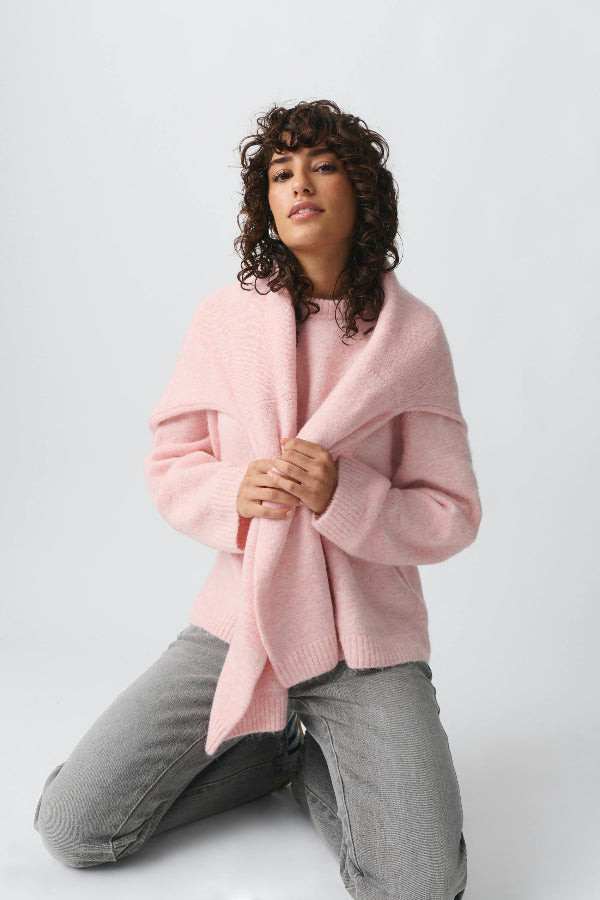Pull Oversize Femme Tricot Effet Laine Douce Bordures Côtes Longueur Mi Longue Nordisk Flair