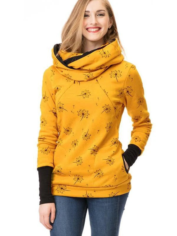 Sweatshirt Allaitement Femme Coupe Décontractée Motif Floral Mélange Coton Manches Longues Nordisk Flair