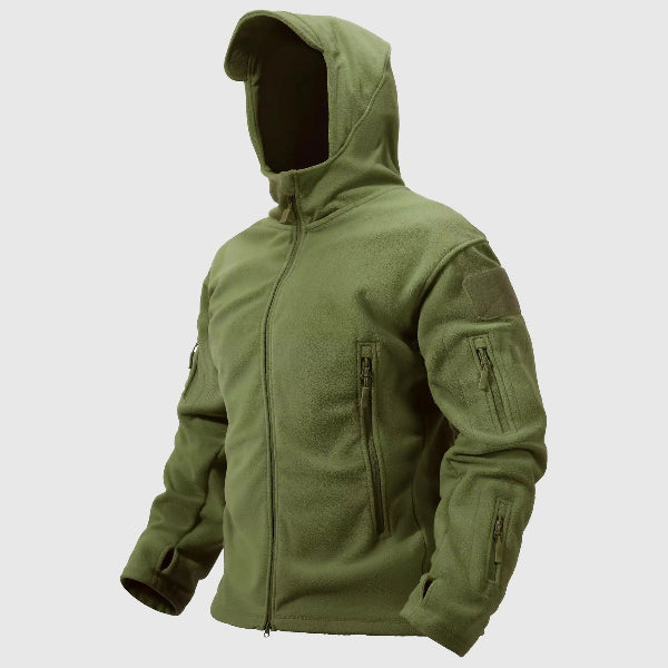 Manteau Thermique Pour Homme En Polaire Isolante Coupe Structurée Capuche Poches Zippées Pour L'hiver Nordisk Flair