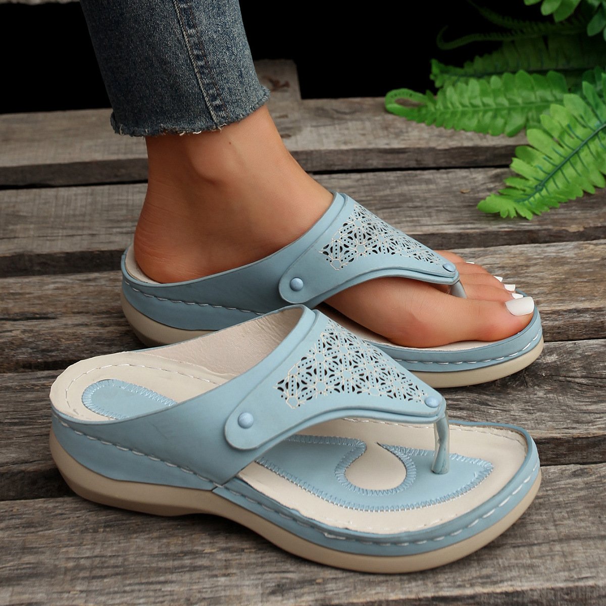 Leder-Wandersandalen mit orthopädischer Unterstützung - Modell Cathrin