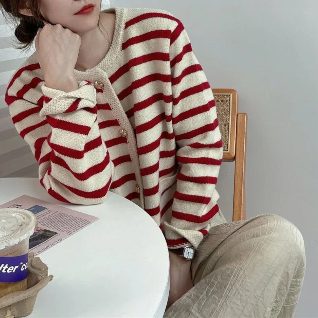 Amawinc | Gestreiftes Jackett Glamourös & Trendy