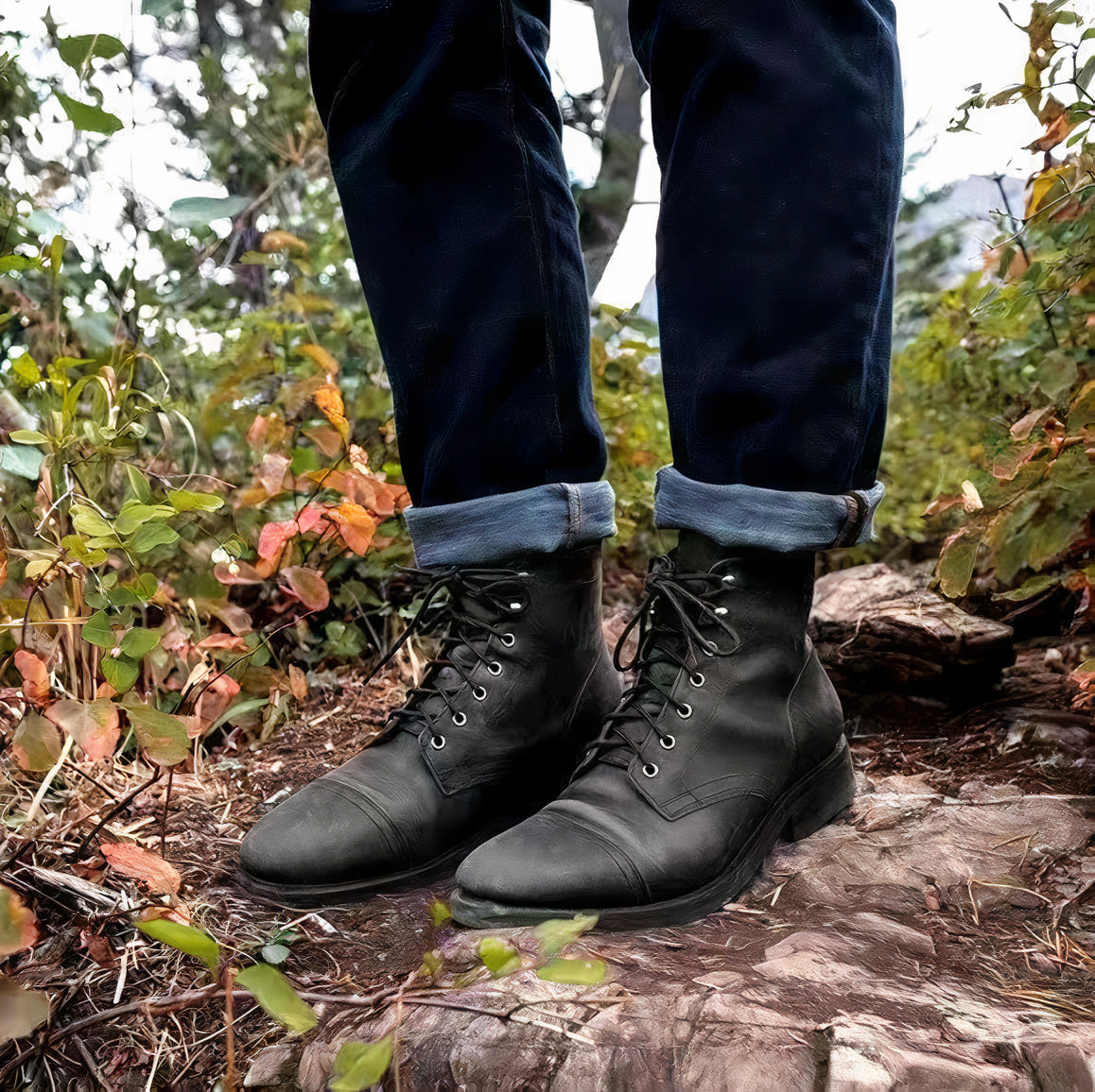Bequeme Herren Lederschuhe im Retro-Stil - Luther
