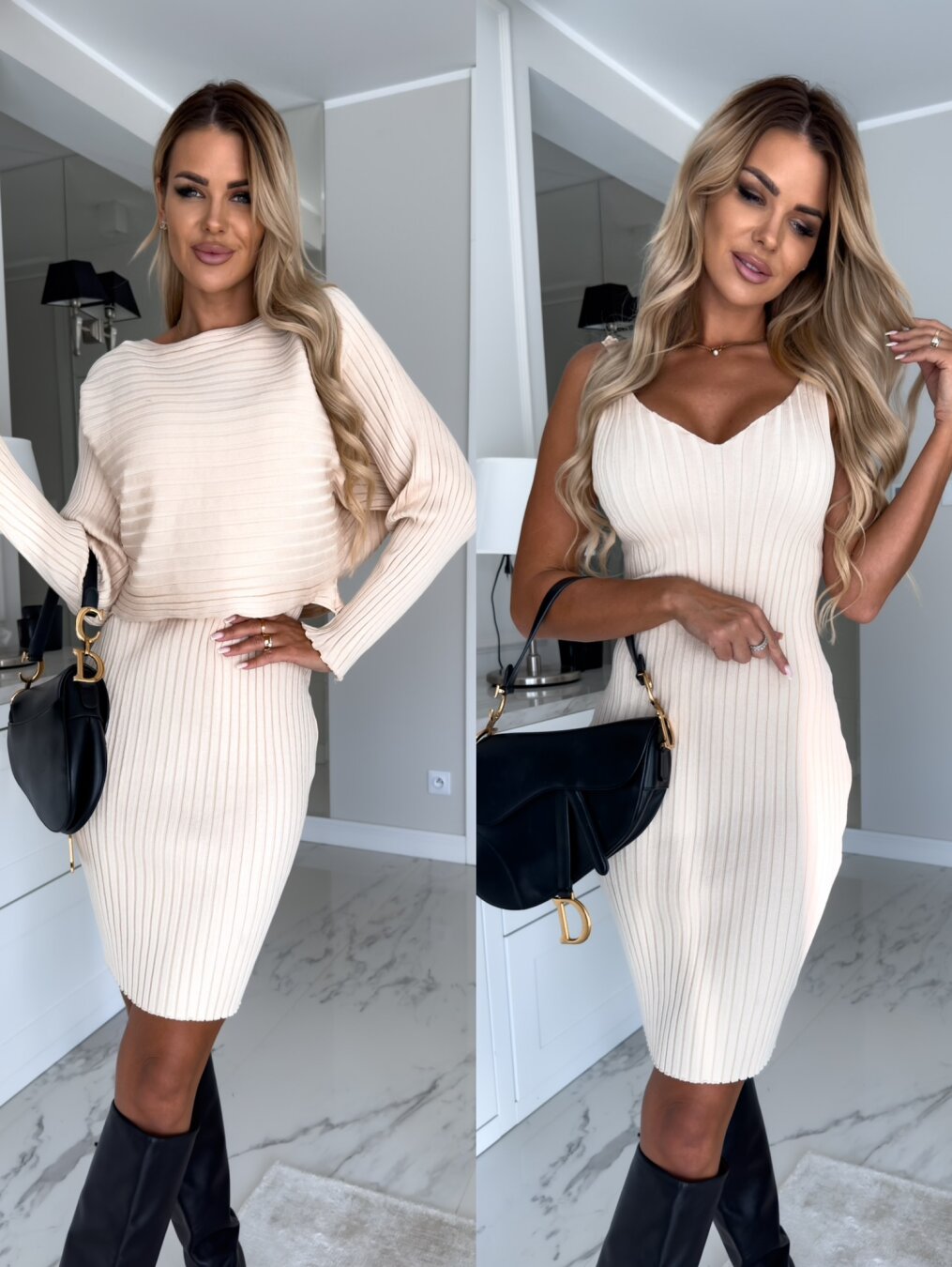 Clara - Kleid und Pullover Set (ärmellos)