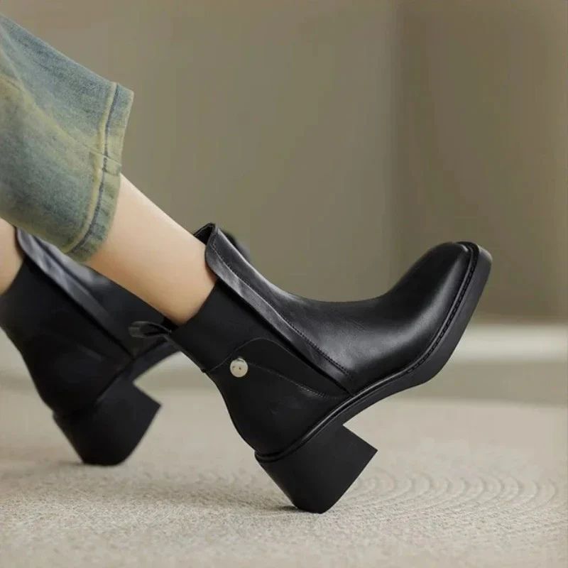 Bequeme Damen-Lederstiefeletten Astoria
