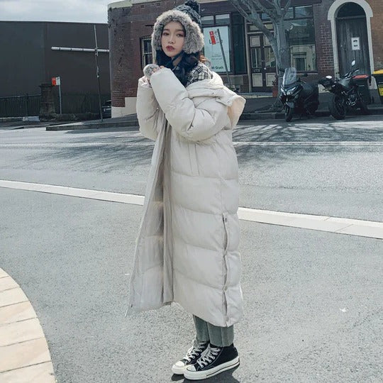 Manteau Long Matelassé D'Hiver Avec Isolation Pour Confort Et Élégance Et Protection Contre Le Froid