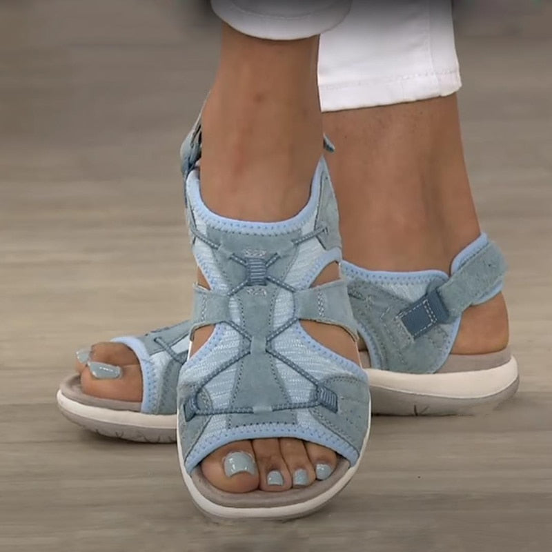 Komfortable, stützende und stylische orthopädische Damensandalen (handgefertigt)