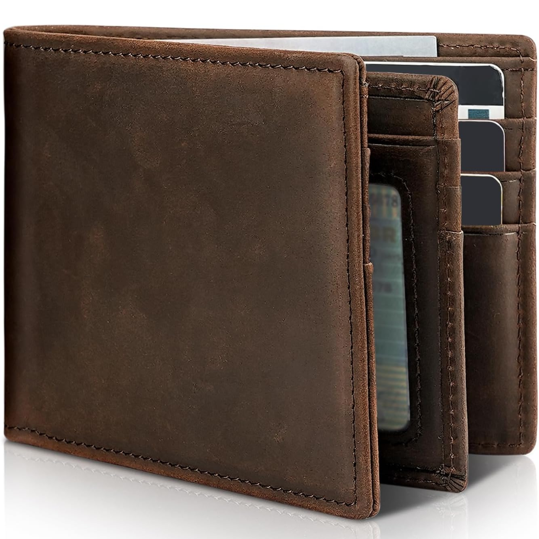 Portefeuille Bifold Sebastian Pour Homme En Cuir Synthétique Avec Emplacements Multiples Pour Cartes Et Coutures Renforcées