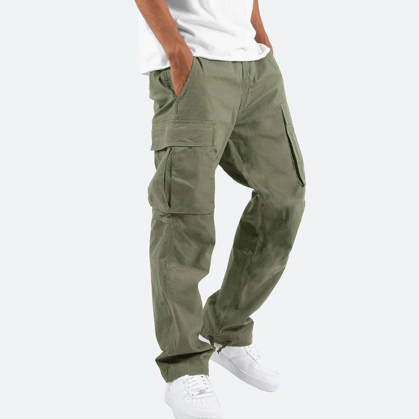 Pantalon Cargo Homme Derek Avec Poches Latérales Coupe Décontractée Confortable Par Amawinc